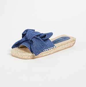 Denim Bow Sandals NWT